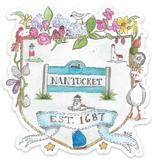  "Nantucket Crest" Sticker