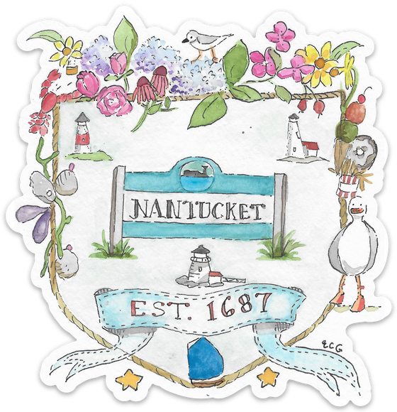 "Nantucket Crest" Sticker