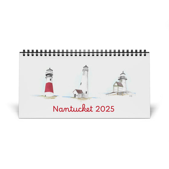 2025 Nantucket Watercolor Desktop Calendar