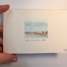  Wish You Were Here Hand-painted Postcard