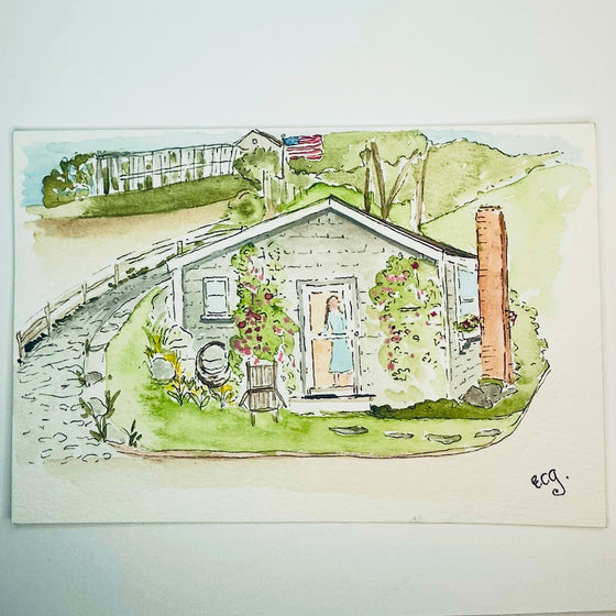 Codfish Park Cottage Hand-painted Postcard