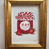 Strawberry Jam Framed Watercolor, Ornament & Ceramic Basket
