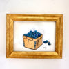 Pint of Blueberry Framed Watercolor, Ornament & Basket