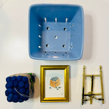  Pint of Blueberry Framed Watercolor, Ornament & Basket