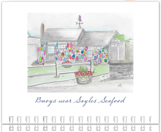 2025 Front Porch Studio Nantucket Wall calendar