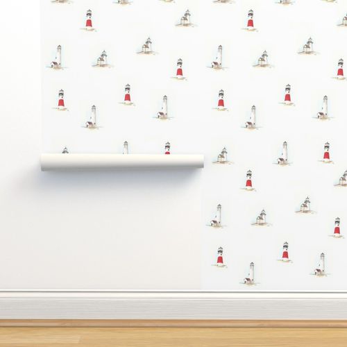 Nantucket Lights in Cloud Wallpaper – Front Porch Studio Nantucket
