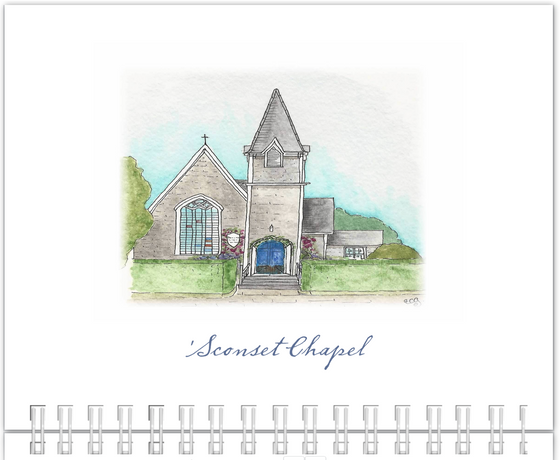 2025 Front Porch Studio Nantucket Wall calendar