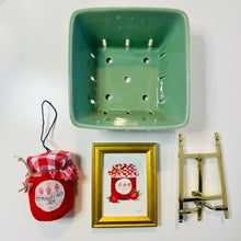  Strawberry Jam Framed Watercolor, Ornament & Ceramic Basket