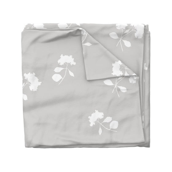 Tossed Blossoms in Fog Duvet Cover