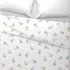 Tossed Boats in Cloud Duvet Cover