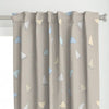 Tossed Boats in Fawn Curtain Panel