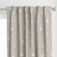 Tossed Boats in Fawn Curtain Panel
