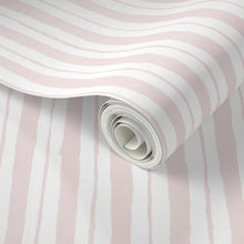 Watery Stripes Wallpaper in Shell Pink
