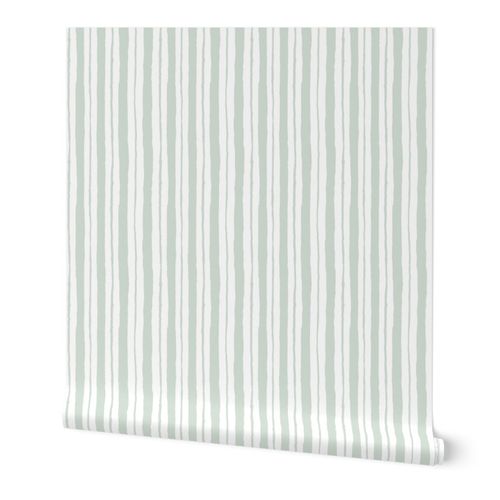 Watery Stripes in Meadow Sage Wallpaper